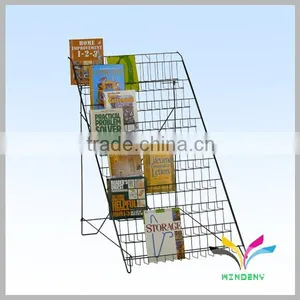 High Quality Modern Unique Metal New Design Attractive Faux Leather Magazine Rack thumbnail-1