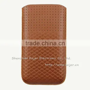 Leather Case for IPhone 4,Retractable Pull-tab Allowing for Phone Access thumbnail-1
