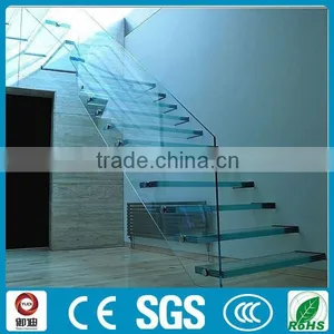Architectural Safety Laminated Glass Floating Staircase With Hidden Beam thumbnail-4