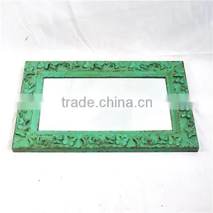 Antique Decorative Iron Butterfly Wall Mirror thumbnail-1
