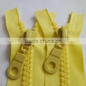 8# Plastic Resin Zipper Close End Zipper Pipa Puller Auto-lock Zipper Slider Garment Zipper thumbnail-2
