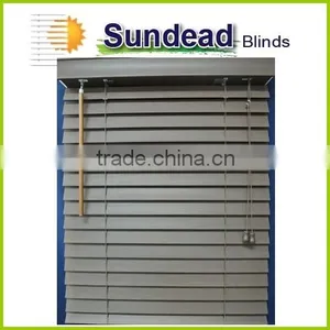 Faux Wood Indoor Venetian Blinds 2'' Inches Vinyl Faux Wood Blinds Office Curtains and Blinds thumbnail-3