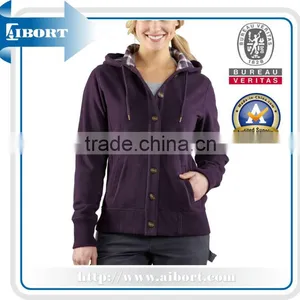 JHDM-653-2 Girls Soft Feel Button-front Sweatshirt thumbnail-1