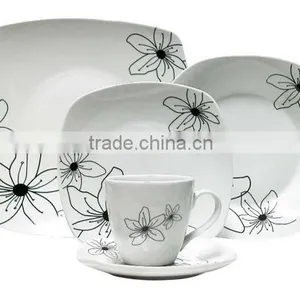 20pcs Square Dinner Set / Square Porcelain Ceramic Dinner Set thumbnail-1