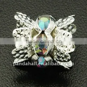 Brass Rhinestone Beads, Crystal Embellished(RB-Q025-9) thumbnail-1