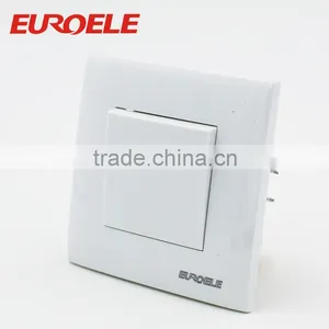 European Standard 86*86 Type PC Panel and Frame Siliver Contactor 1 Gang 1 Way Wall Switch thumbnail-1