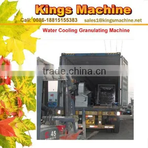 China Energy Saving Agglomerator Type Die Face Cutting Water Ring Cooling PP PE Plastic Film Granulator Machine(Kings Brand) thumbnail-2
