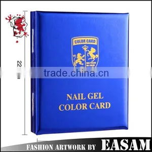 Luxury 120 Space PU Leather Nail Art Salon Color Chart Embedded Nail Gel Polish Display Book thumbnail-1