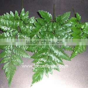 Home Decor Fresh Leather Leaves Fern For Wedding Leather Process Plant Fern thumbnail-1
