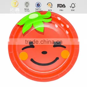 Dishes Paper pe Coated Cartoon Divided Plate With High Quality thumbnail-6