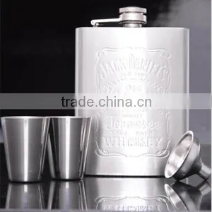 7 oz Hip Flask Stainless Steel Flagon Wine Pot Set Portable Bottle Funnel thumbnail-5