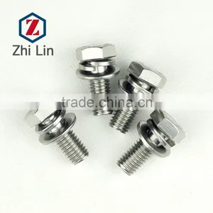 Stainless Steel Hexagon Bolts Flat Washers and Spring Screws Assemblies M10 thumbnail-4