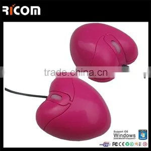 Heart Shaped Computer Mouse, Custom Design Wired Mouse Shenzhen Ricom MO7009 thumbnail-3