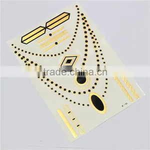 Adhesive Body Jewelry Golden Tattoo Sticker thumbnail-1