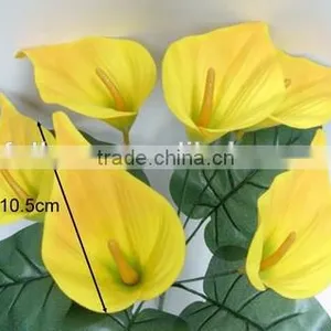 Newest H33cm Yellow Silk Flowers Artificial Calla Lily thumbnail-4