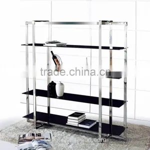 PT-L005 New Design Office Furniture Stainless Steel Book Case Shelf thumbnail-1