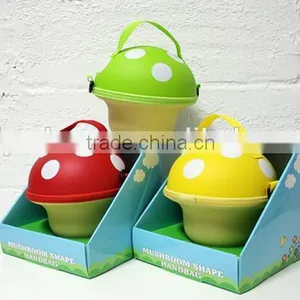 New Design EVA Green Color Mushroom Shape Wholesale Handbag/High Grade Oranger Color Mushroom Handbag for Children thumbnail-3