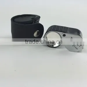 Gem 10x Fold Magnifier Leather Bag Gem Loupe thumbnail-1