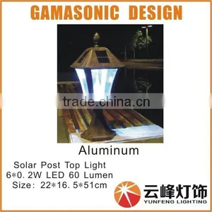 GAMASONIC Solar Gate Post Light Solar Wall Top Light thumbnail-3