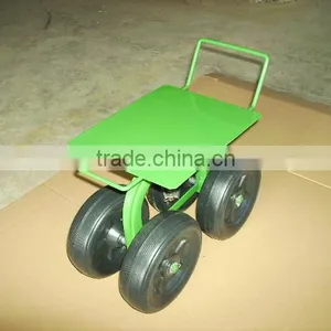Four Plastic Wheel Work Seat Cart thumbnail-1