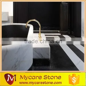 White Marble Natural Bathroom Stone Tub With Faucet thumbnail-5