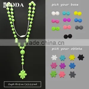 Beaded Statement Teething Nevklace Silicone Necklace thumbnail-5