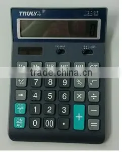 Truly Brand 12 Digits Dual Power Calculator thumbnail-1