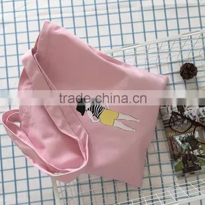 Custom Canvas Pink Printed Bag Shopping Cheap Wholesale thumbnail-2