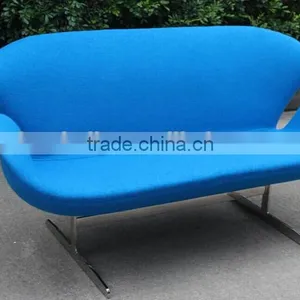 Mid Century Modern Arne Jacobsen Style Swan Twin Chair Swan Sofa thumbnail-3