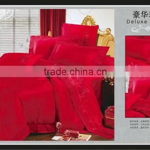 Viscose Cotton Jacquard Fabrics Bright Red thumbnail-1