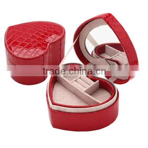 Professional Beauty Cosmetic Case Heart Shaped Makeup Case/Box PU Leather Box thumbnail-1