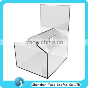 Elegant Large Acrylic Custom Made Donation Box Unique House Design thumbnail-1