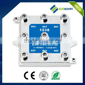 High Quality Home TV 8 Way Cable tv Signal Splitter thumbnail-1