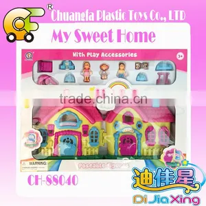 Kids Mini Villa Toys Modern Villa With Furniture Wooden Villa Toys thumbnail-5