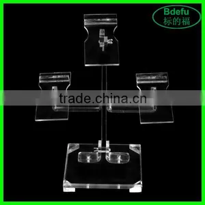 3 Holders Fashion Retail Table Acrylic Display Rack Shopping Mall Shoes Display Stand Acrylic thumbnail-1