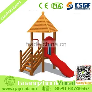 Cheap Kids Wooden Plastic Outdoor Playground Slides Eqiupment thumbnail-1