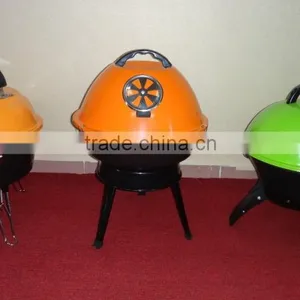 Green Coated Finishing Charcoal Small BBQ Grill thumbnail-2