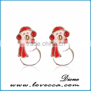 Snowman Bead Earrings, Crystal Beaded Earring thumbnail-1