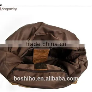 Boshiho Latest Design Genuine Cowhide Leather Backpack Bag Outdoor Backpack Black thumbnail-4