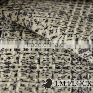 Coffee Plain Pattern 100% Polyester Back China Flocking Plain, Sofa Upholstery Textile Fabric thumbnail-3