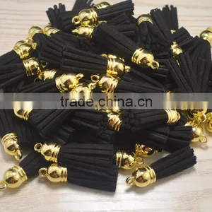 Black Color Tassels Fringe Tassels Faux Leather Tassels thumbnail-1