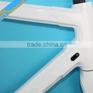 2015 Chinese Popular Style Carbon Road Bike Frame for Sale Including Frmae Fork Seatpost Headsets Clamp Color White thumbnail-6