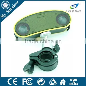 B6 Yellow Color Wireless Handsfree LED Bluetooth Bicycle Speaker With FM Radio thumbnail-5