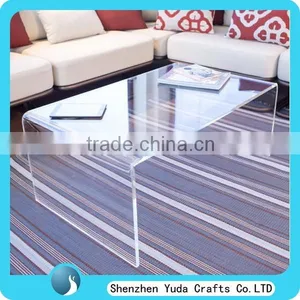 Modern Plexiglass End Table Set Accent Tables Black Acrylic Nesting Table thumbnail-5