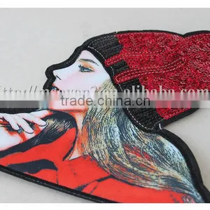 Latest Customized Girls Head Design Personalized Embroidery Patches thumbnail-6