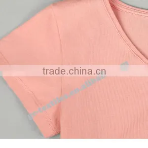 Short Sleeve V-Neck Women's Cotton/Spandex Sport T-shirt thumbnail-4