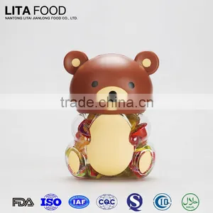 Small Plastic Candy Containers Nata de Coco Confectionery Bear Cartoon Shape Jelly Candy thumbnail-1