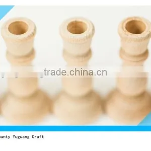 3 Inch Tall Unfinished Wooden Candle Holders for Wedding Decor thumbnail-5