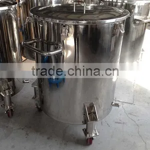 Stainless Steel Wine Barrle With Movable Wheels thumbnail-1