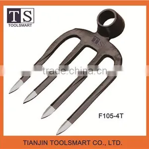 3 Prong Carbon Steel Garden Fork Hoe With Wooden Handle thumbnail-4